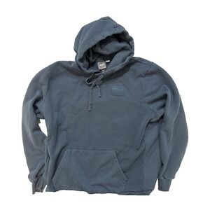 Puma Hoodie Mens XL Blue Pullover Waffle Panel Streetwear Athleisure Sweatshirt